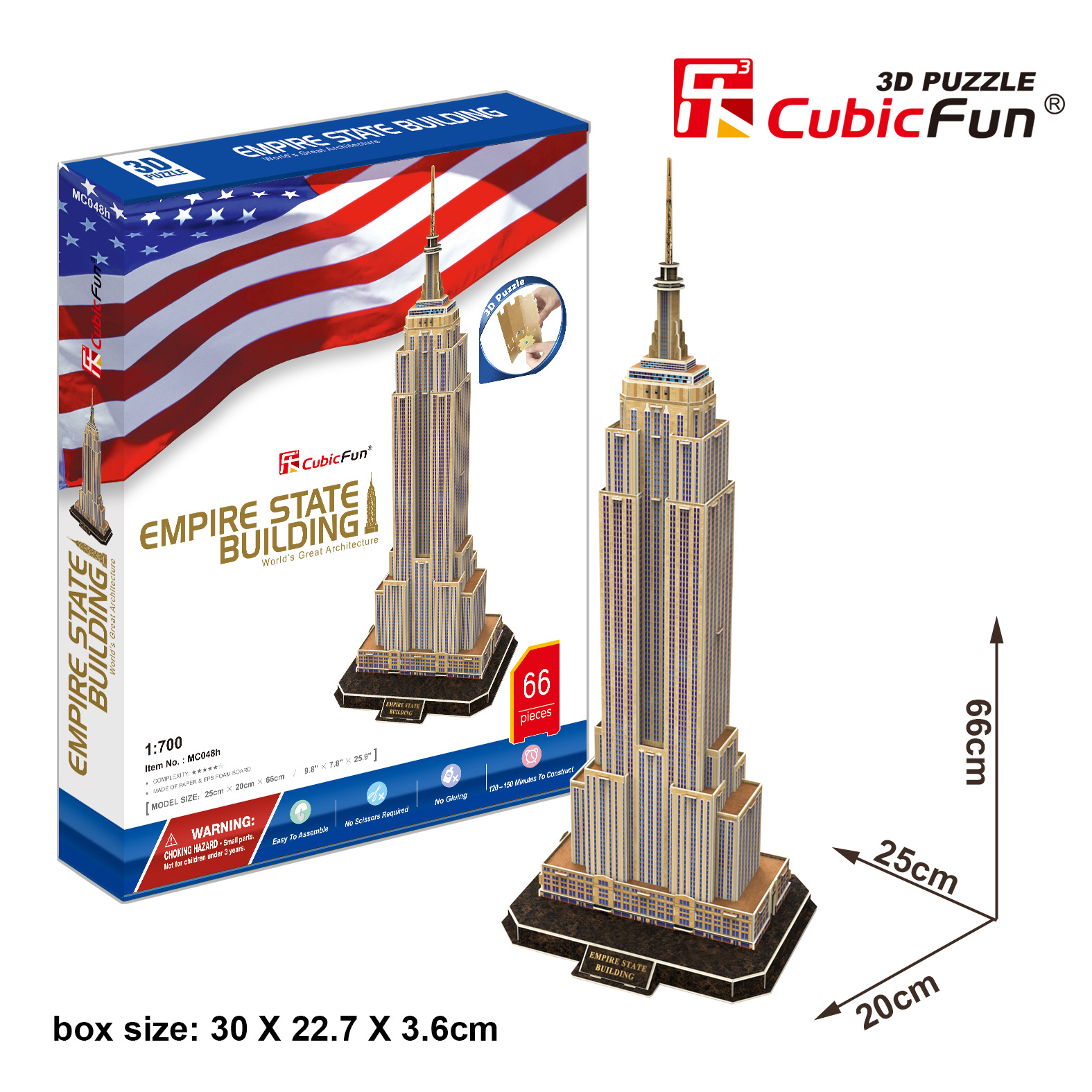 cubicfun-mc048h-2-new-york-architectures-puzzle-3d-66-pi-ces image 1