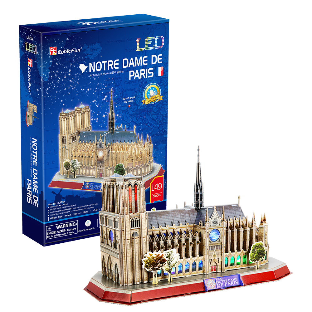 cubicfun-led-lighting-l173h-notre-dame-de-paris-puzzle-3d image 1