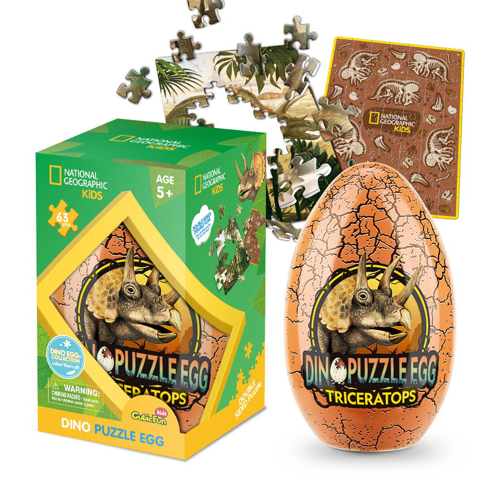 cubicfun-dino-ds1042h-uf-triceratops-puzzle-3d-dinosaure image 1
