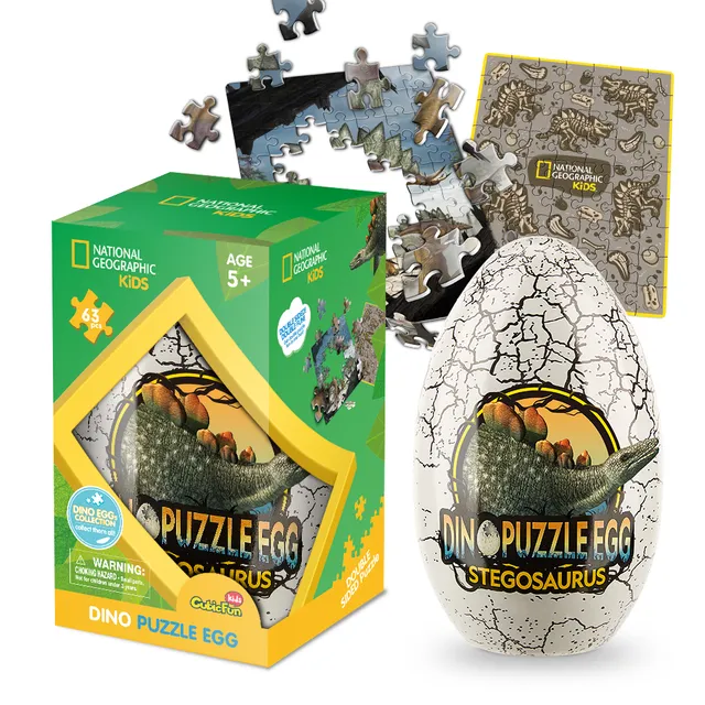 cubicfun-dino-puzzle-ds1043h-egg-stegosaurus-puzzle-3d-oeuf image 1