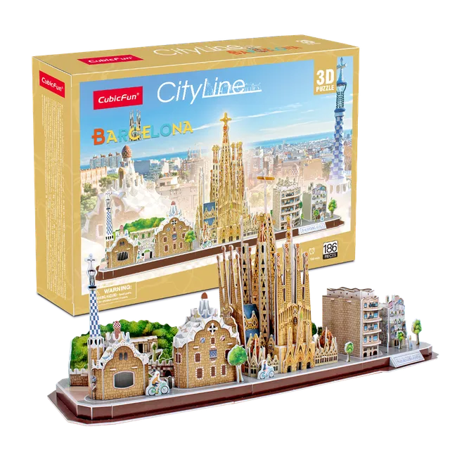 cubicfun-city-line-barcelona-mc256h-puzzle-3d-sans-colle image 1