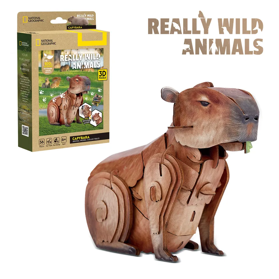 cubicfun-wild-ds1177h-capybara-puzzle-3d-animal-sans-colle image 1