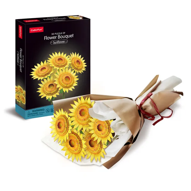 cubicfun-botanical-p866h-sunflower-puzzle-3d-tournesol image 1