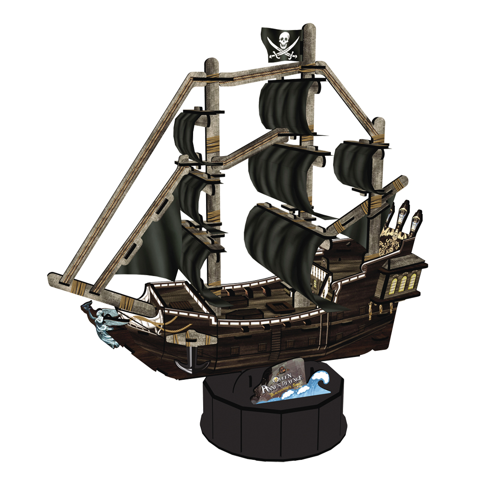 cubicfun-pirates-world-t4035h-queen-anne-puzzle-3d-bateau image 2