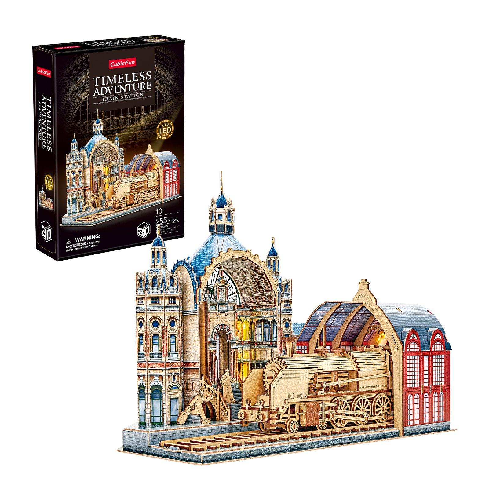 cubicfun-museum-collection-l548h-train-station-puzzle-3d-gare image 1
