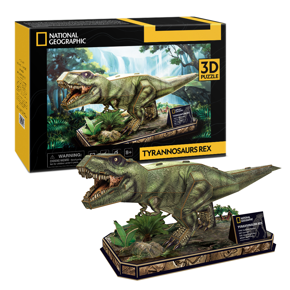 cubicfun-dino-puzzle-ds1051h-tyrannosaurus-rex-puzzle-3d image 1