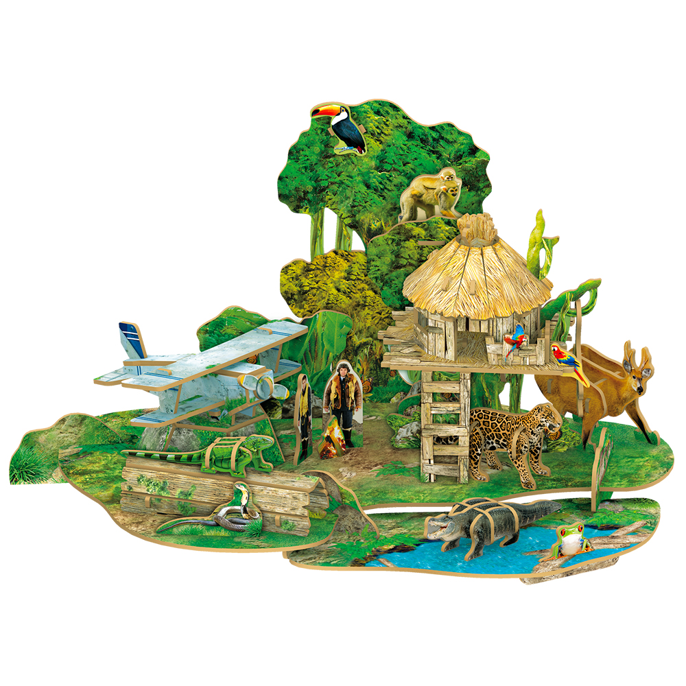 cubicfun-explorer-ds0979h-amazon-rain-forest-puzzle-3d-jungle image 2