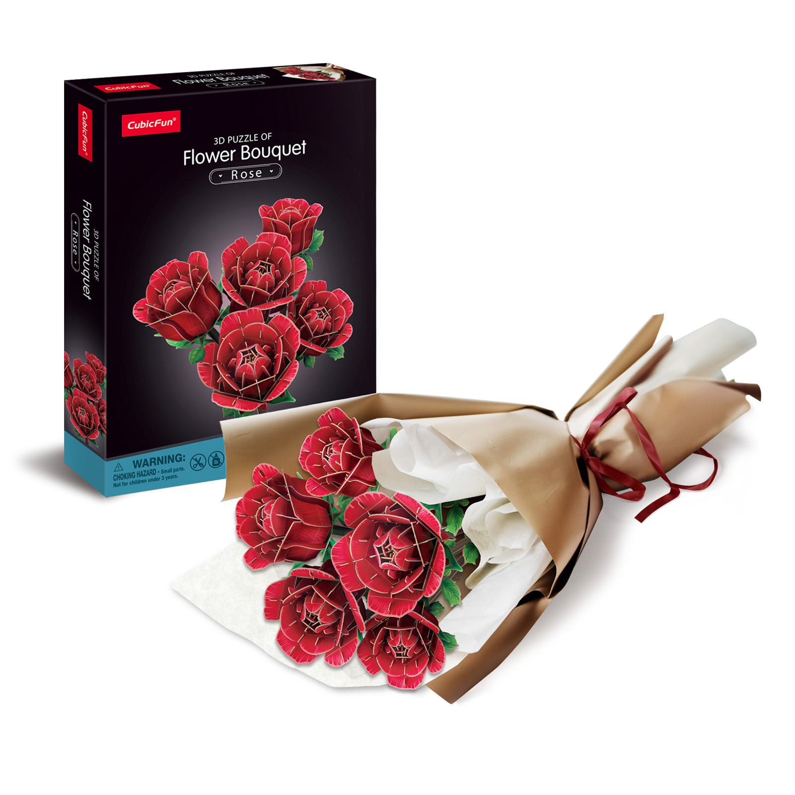 cubicfun-botanical-collection-p865h-rose-puzzle-3d-fleur image 1