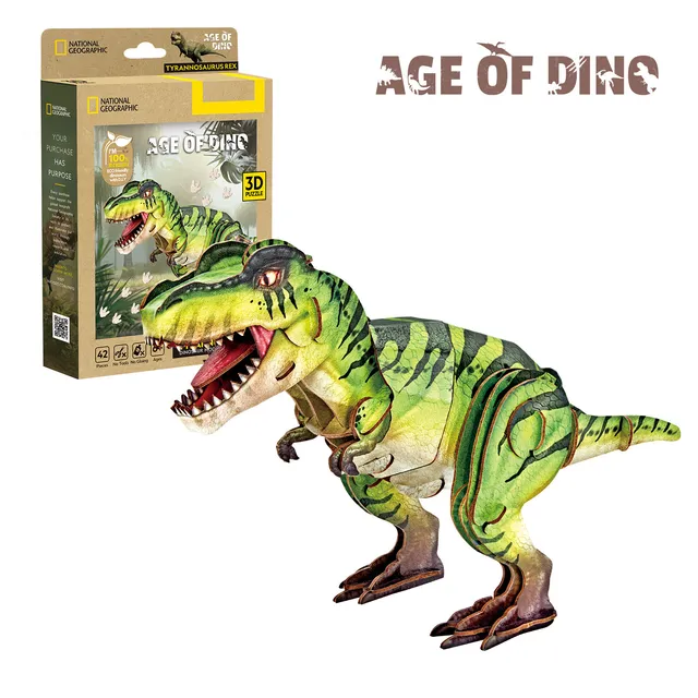 cubicfun-age-of-dino-ds1195h-tyrannosaurus-puzzle-3d image 1