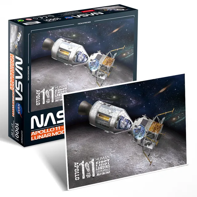 cubicfun-nasa-ds1029h-apollo-11-puzzle-2d-module-lunaire image 1