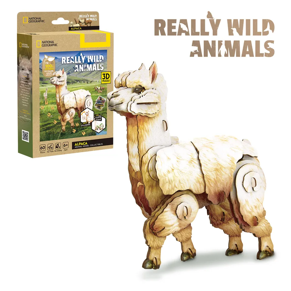 cubicfun-really-wild-animals-ds1207h-alpaca-puzzle-3d-alpaga image 1