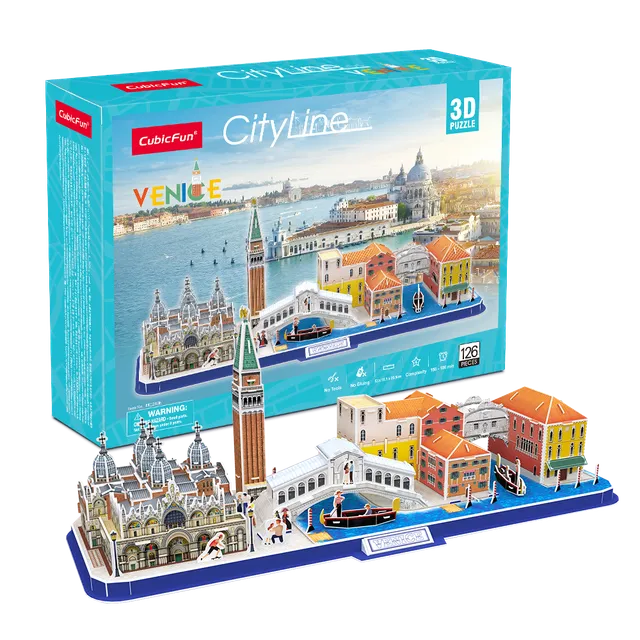 cubicfun-city-line-mc269h-puzzle-3d-venise image 1