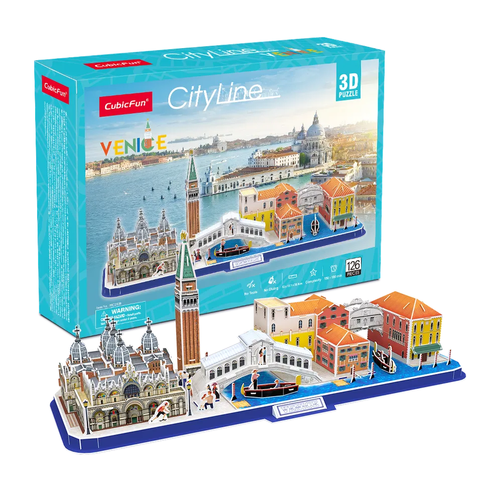 cubicfun-city-line-mc269h-puzzle-3d-venise image 1