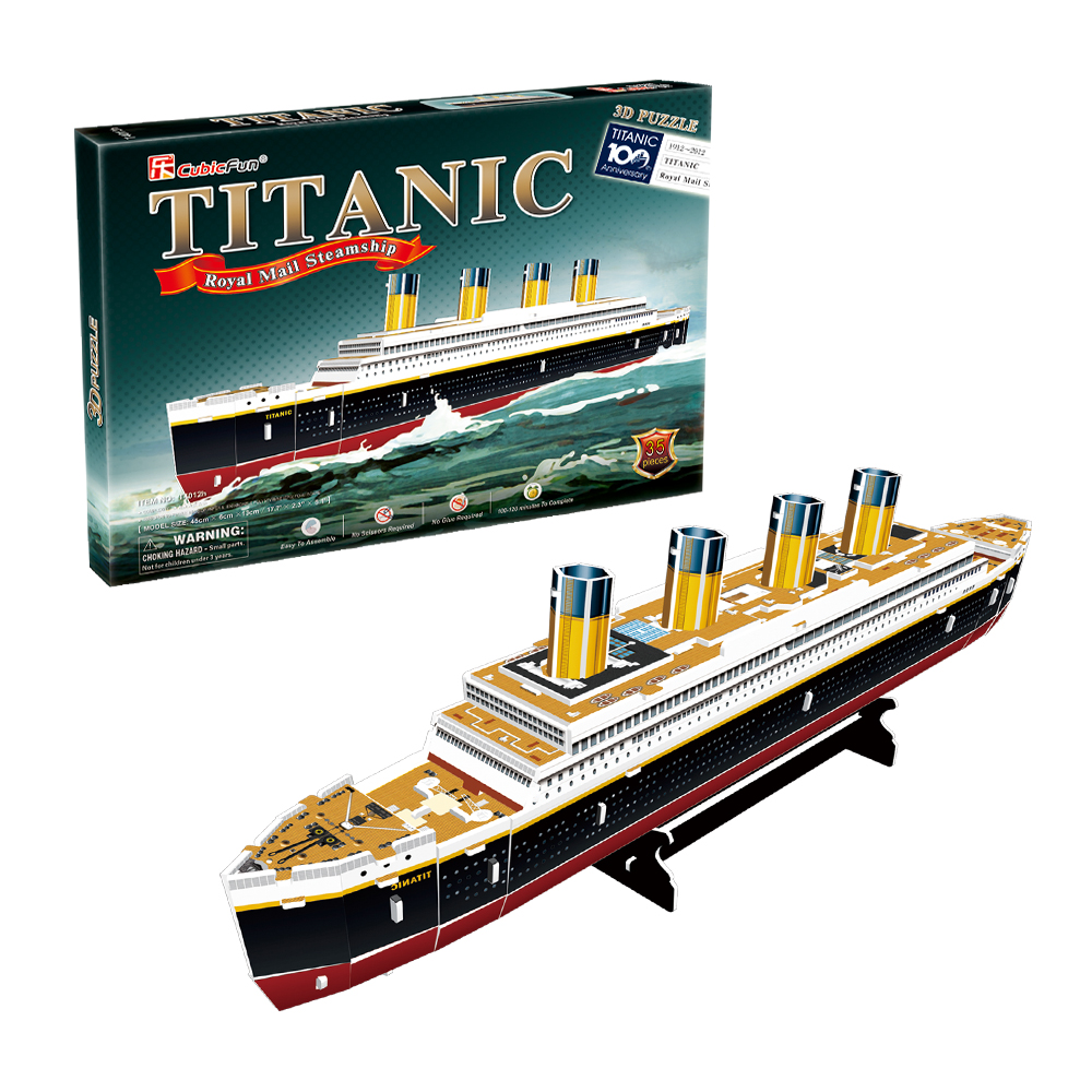 cubicfun-ships-t4012h-titanic-puzzle-3d-bateau-sans-colle image 1