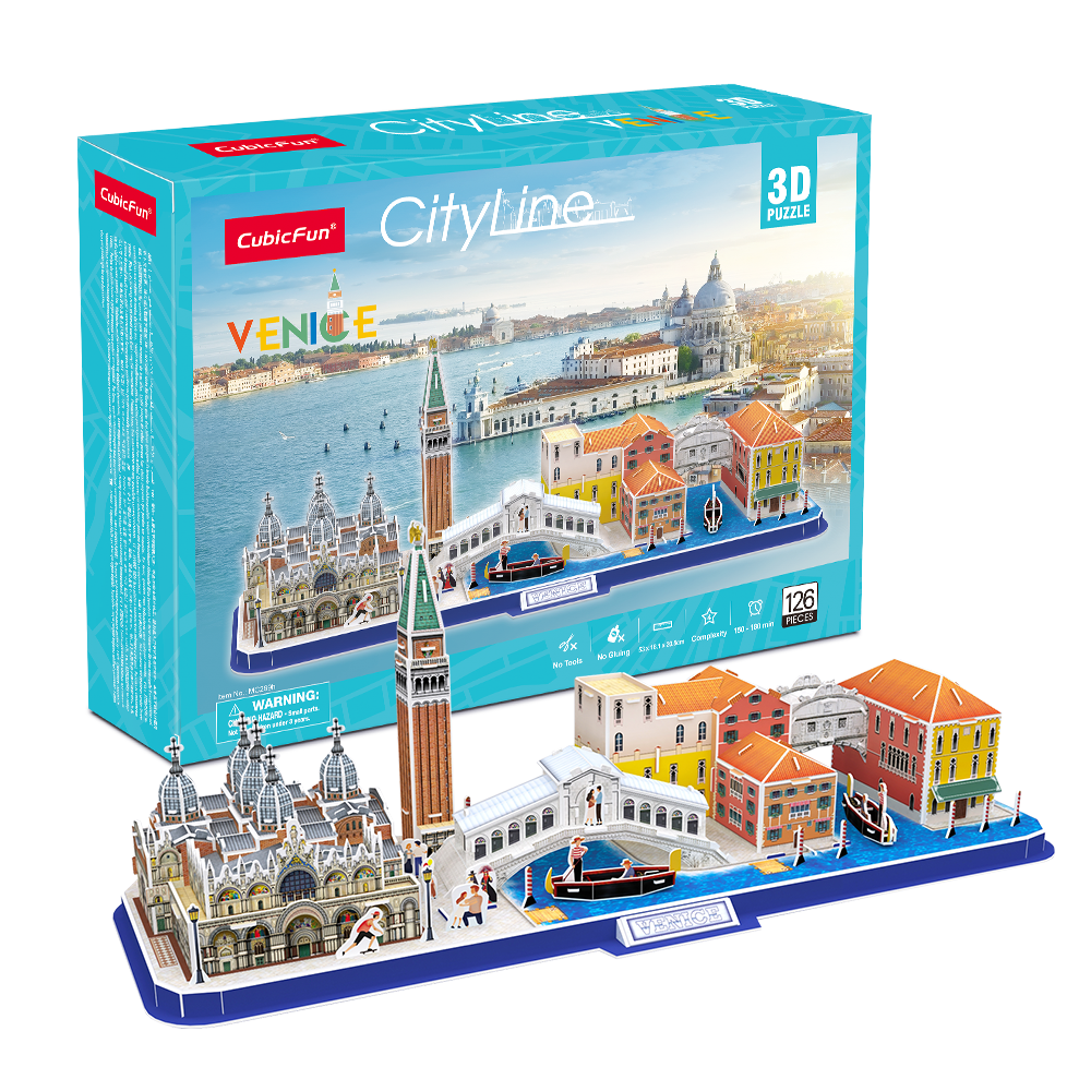 cubicfun-city-line-mc269h-puzzle-3d-venise image 1