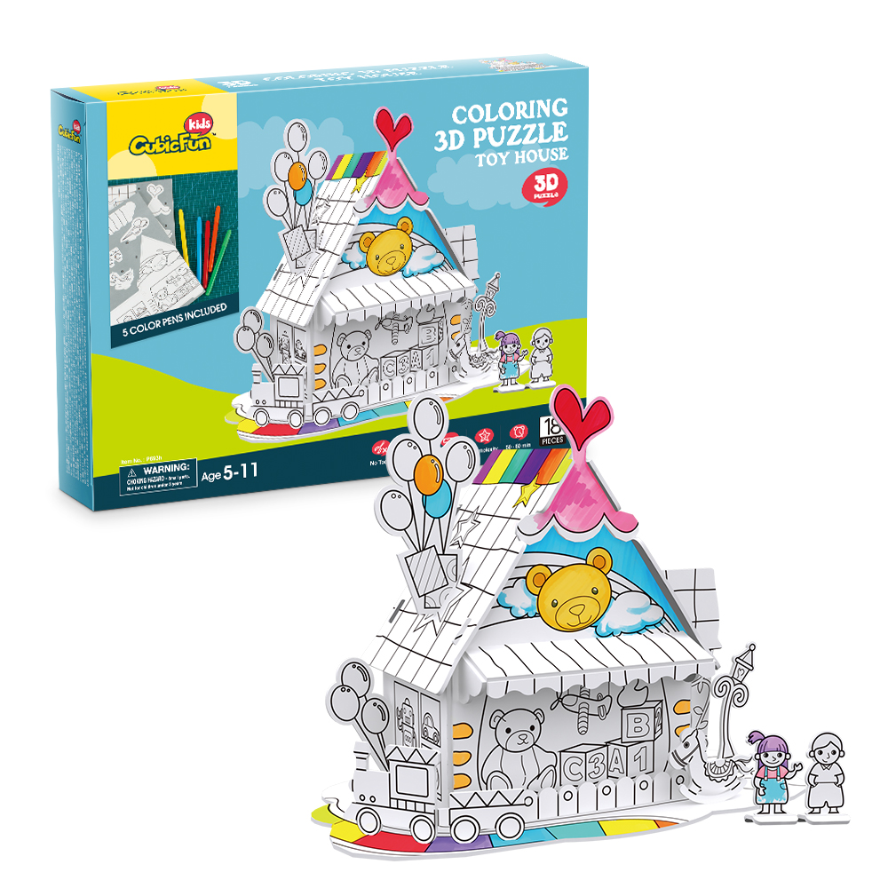 cubicfun-coloring-p693h-toy-house-puzzle-3d-colorier image 1