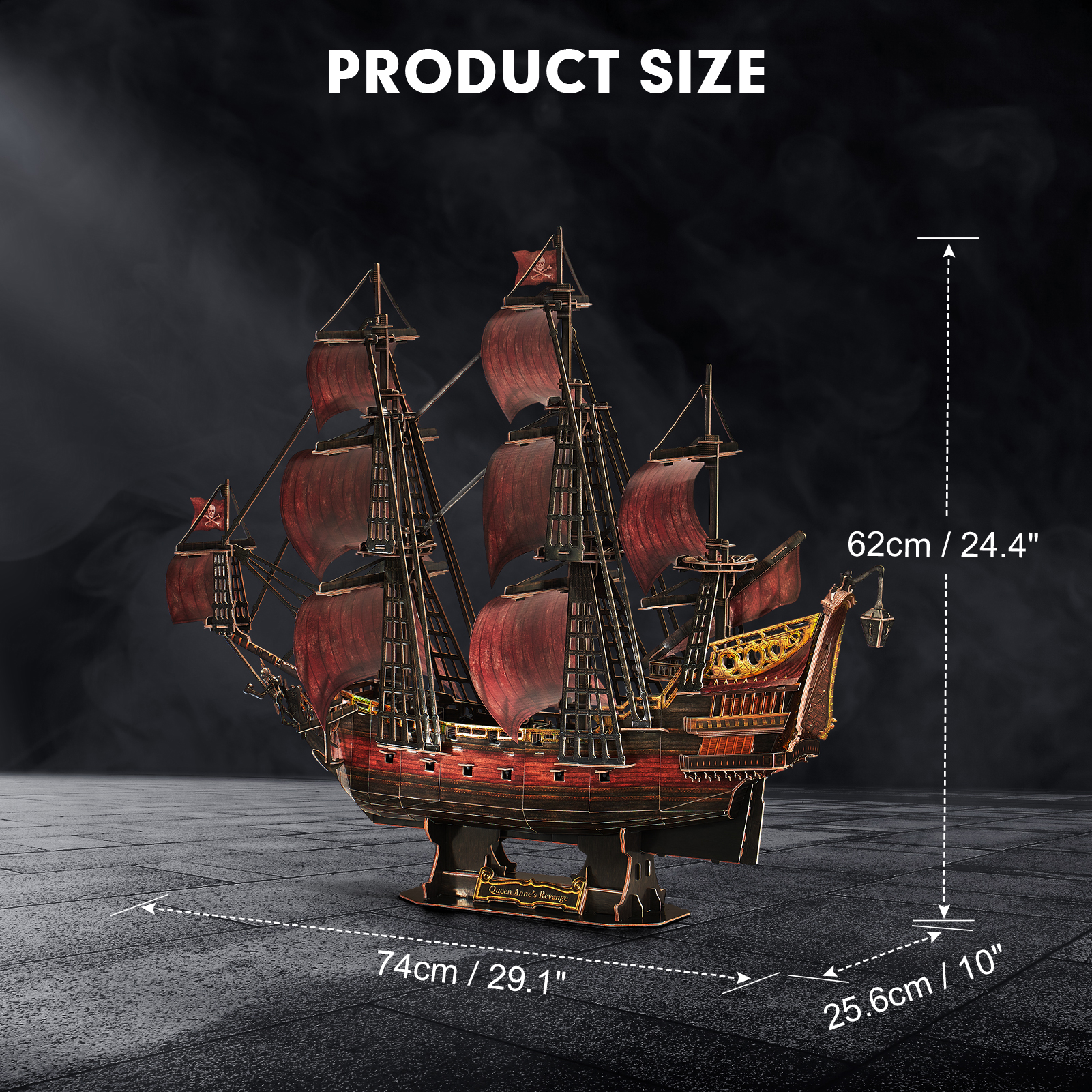 cubicfun-pirates-t4040h-queen-anne-s-revenge-puzzle-3d-391-p image 7