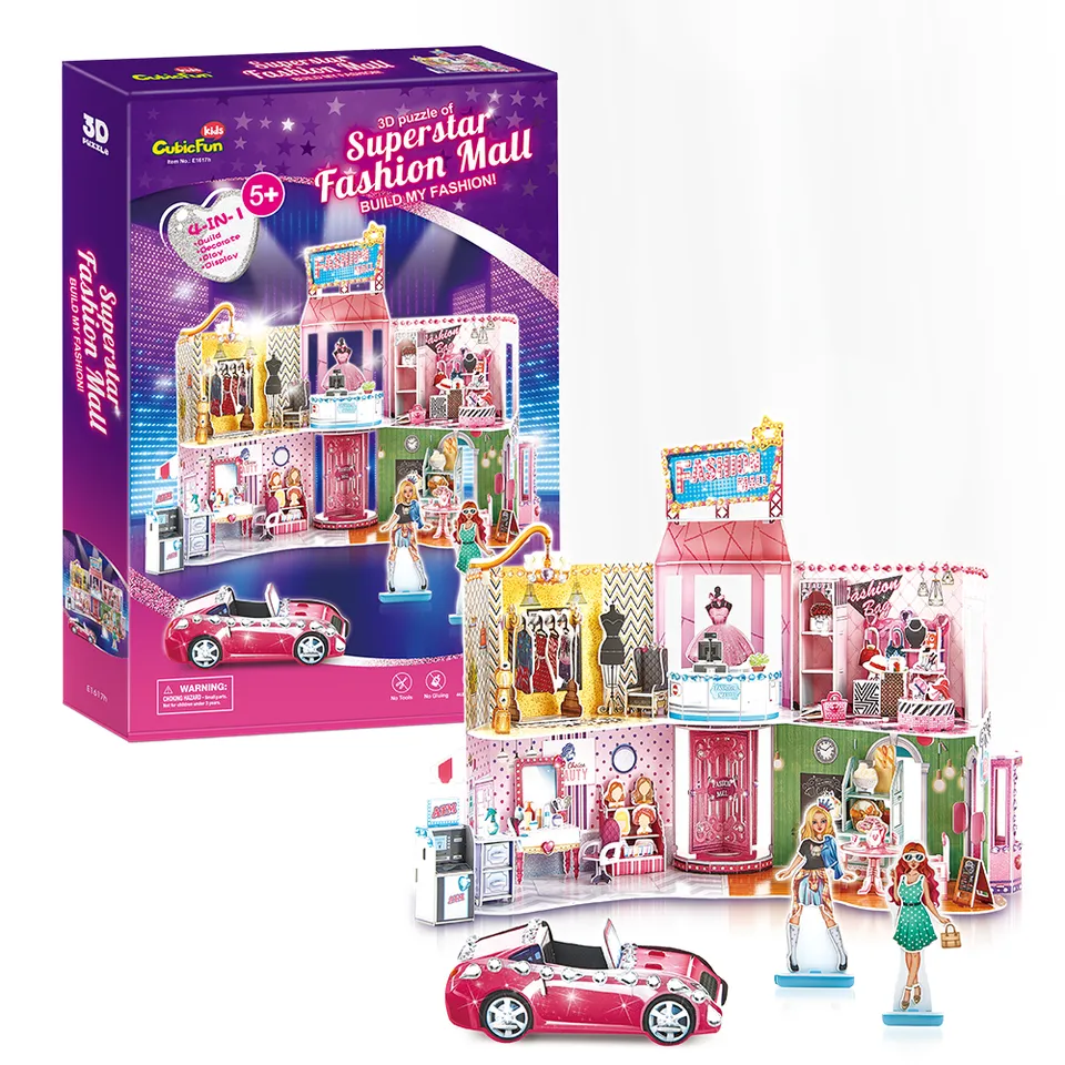 cubicfun-dollhouse-e1617h-super-star-fashion-mall-puzzle-3d image 1