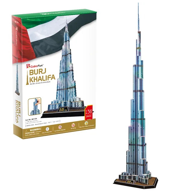 cubicfun-architecture-expert-mc133h-burj-khalifa-puzzle-3d image 1
