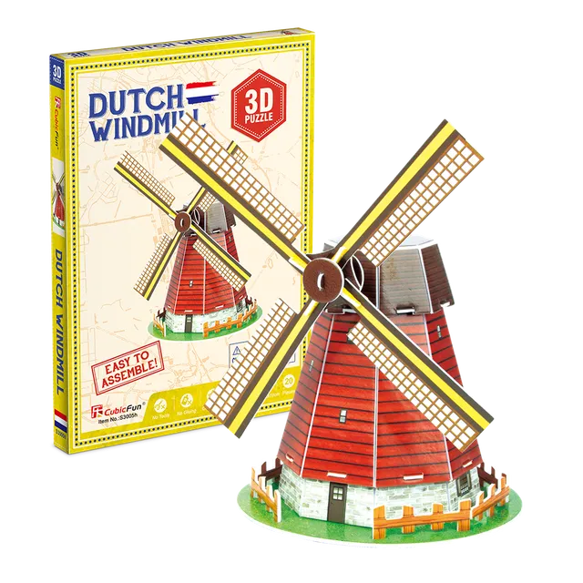 cubicfun-entry-s3005h-dutch-windmill-puzzle-3d-moulin image 1
