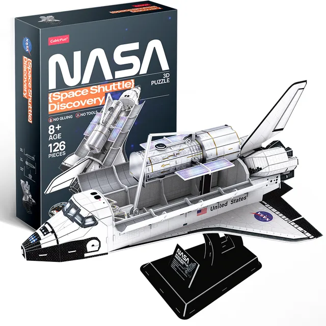 cubicfun-nasa-ds1057h-space-shuttle-discovery-puzzle-3d-navette image 1