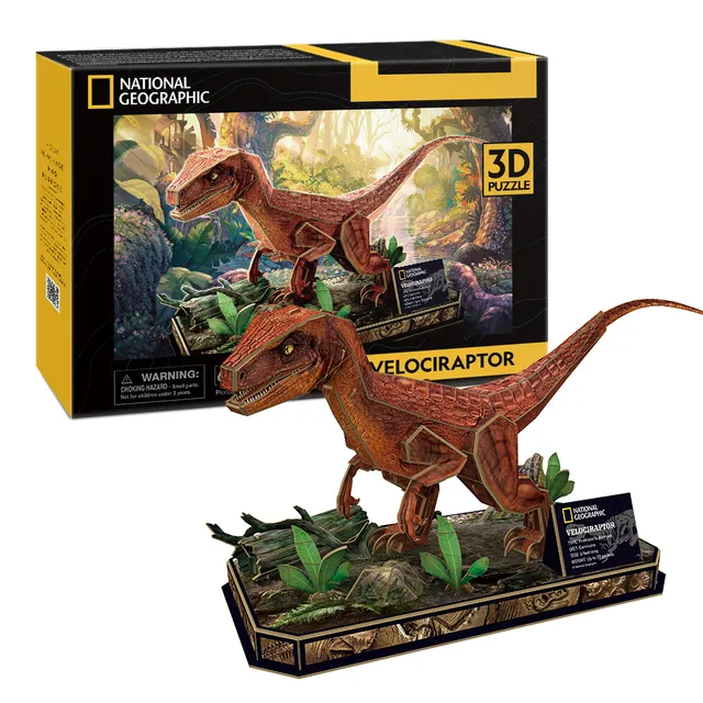 cubicfun-dino-ds1053h-v-lociraptor-puzzle-3d-dino image 1