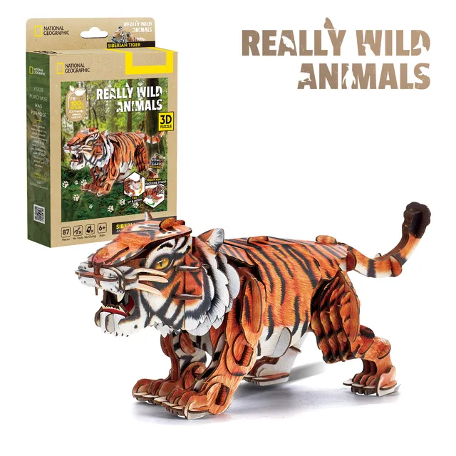cubicfun-really-wild-animals-ds1179h-tigre-de-sib-rie-puzzle-3d image 1