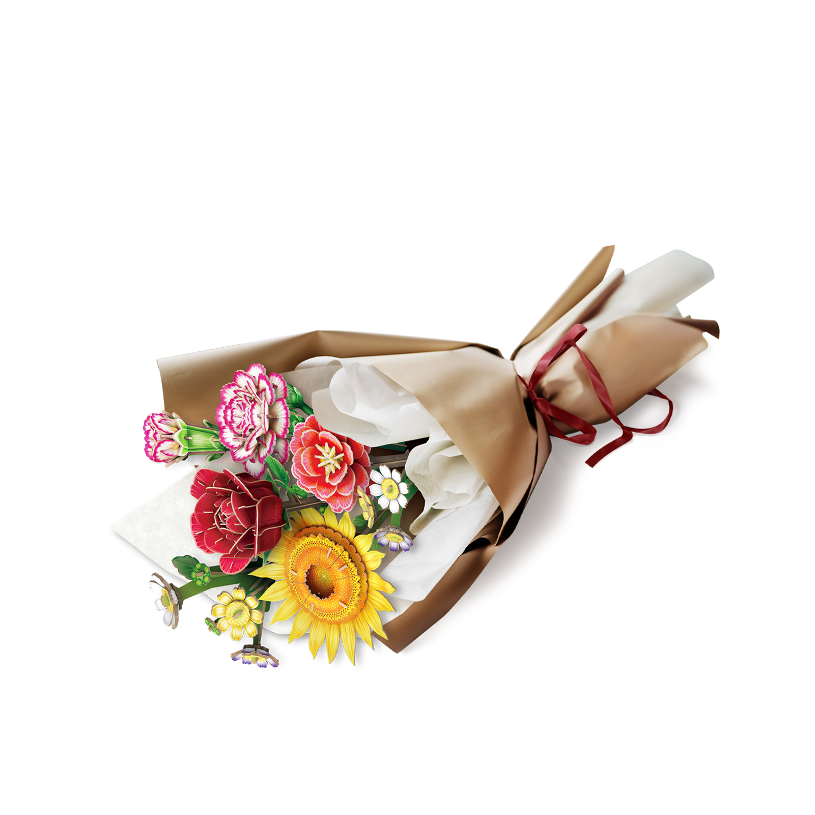 cubicfun-botanical-collection-p867h-puzzle-3d-bouquet-fleurs image 2