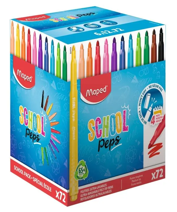 maped-color-peps-feutres-pinceau-10-couleurs-pointe-souple image 1