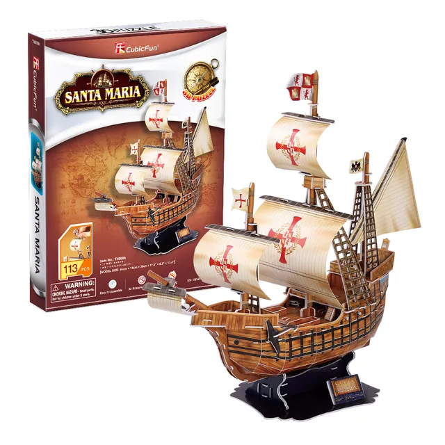cubicfun-ships-santa-maria-t4008h-puzzle-3d-bateau image 1