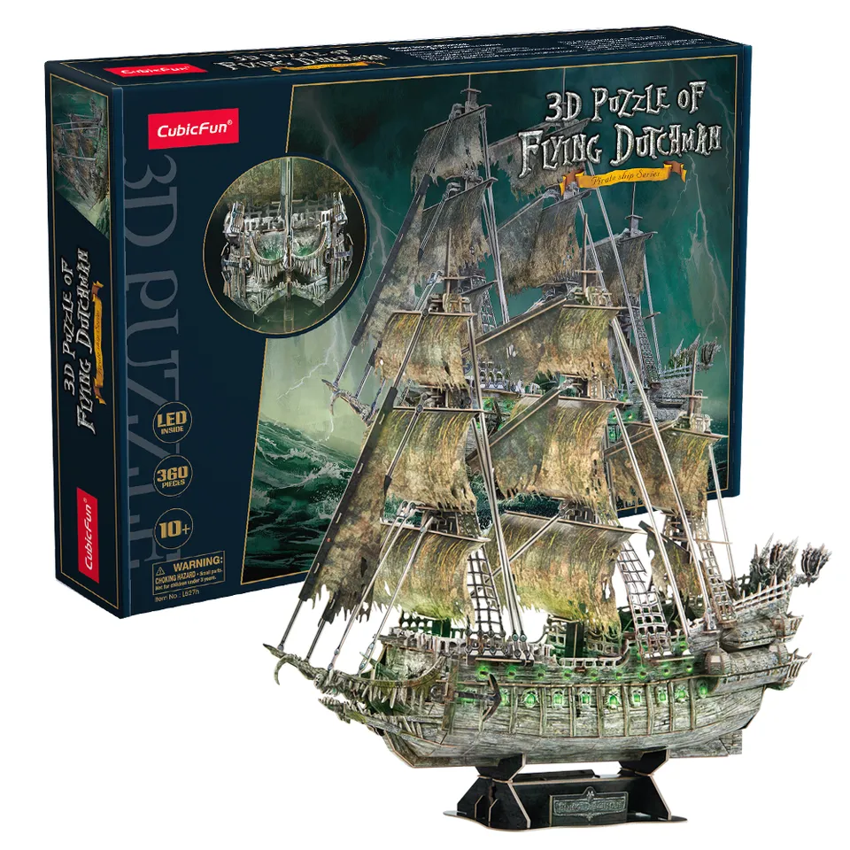 cubicfun-pirates-l527h-hollandais-volant-bateau-puzzle-3d image 1