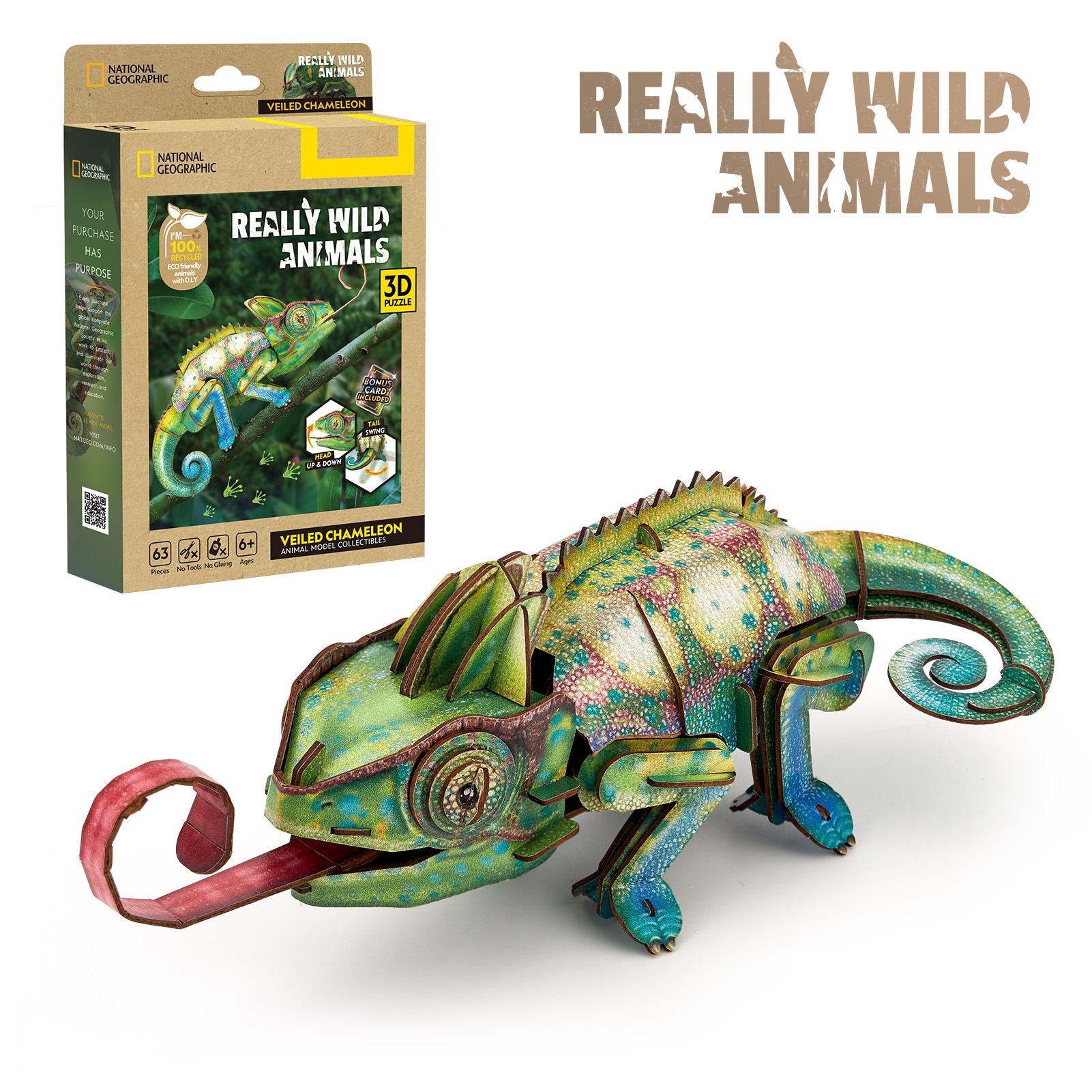 cubicfun-wild-animals-ds1186h-cam-l-on-puzzle-3d-animal image 1