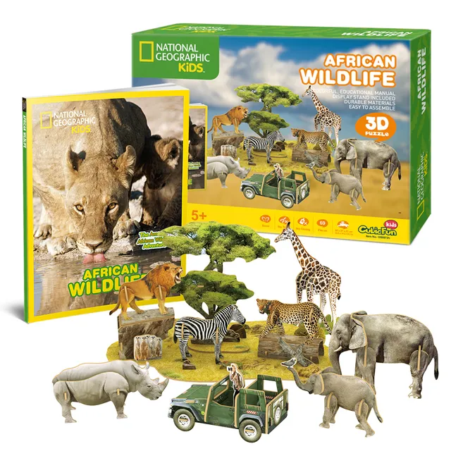 cubicfun-explorer-ds0972h-african-wildlife-puzzle-3d-savane image 1