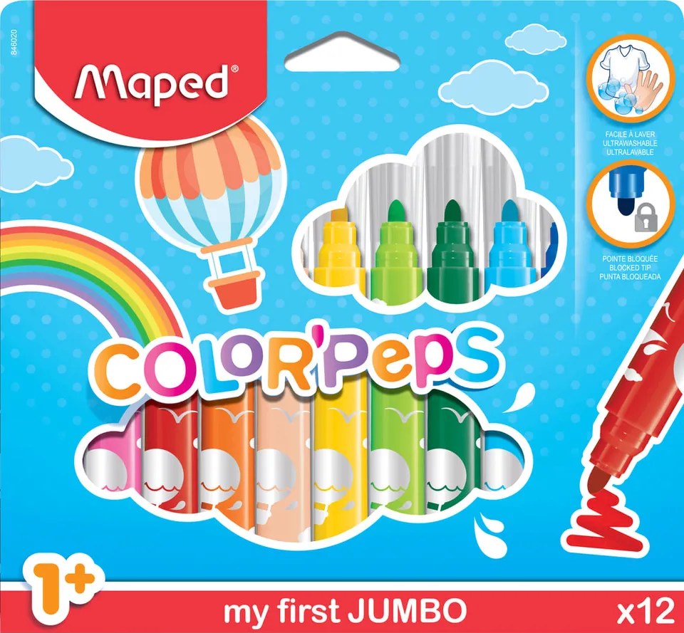 maped-color-peps-feutres-24-couleurs-pointe-moyenne image 1