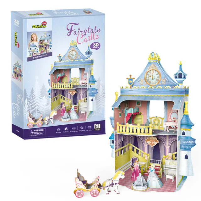 cubicfun-dollhouse-p809h-fairytale-castle-puzzle-3d-ch-teau image 1