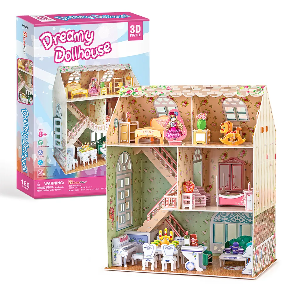 cubicfun-dollhouse-p645h-dreamy-dollhouse-puzzle-3d-maison image 1