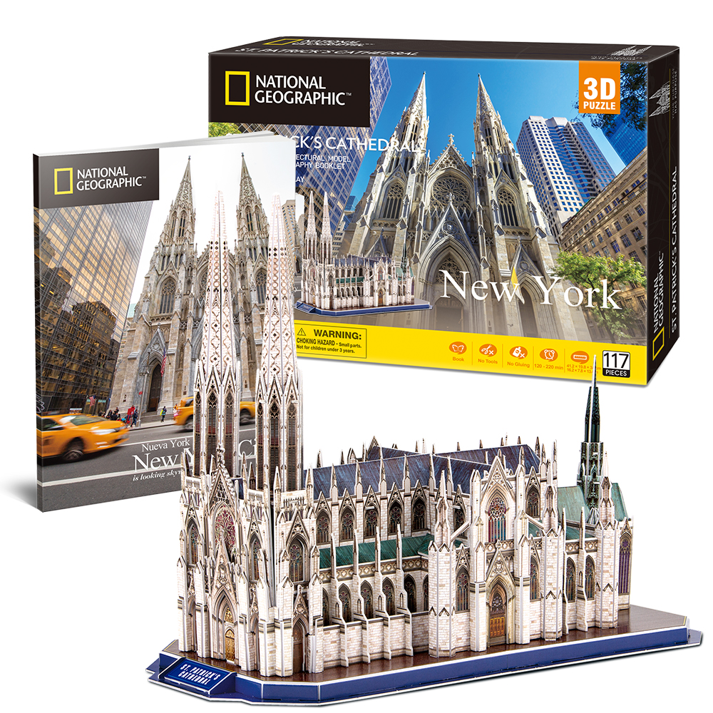 cubicfun-city-traveller-ds0996h-cath-drale-saint-patrick-puzzle-3d image 1