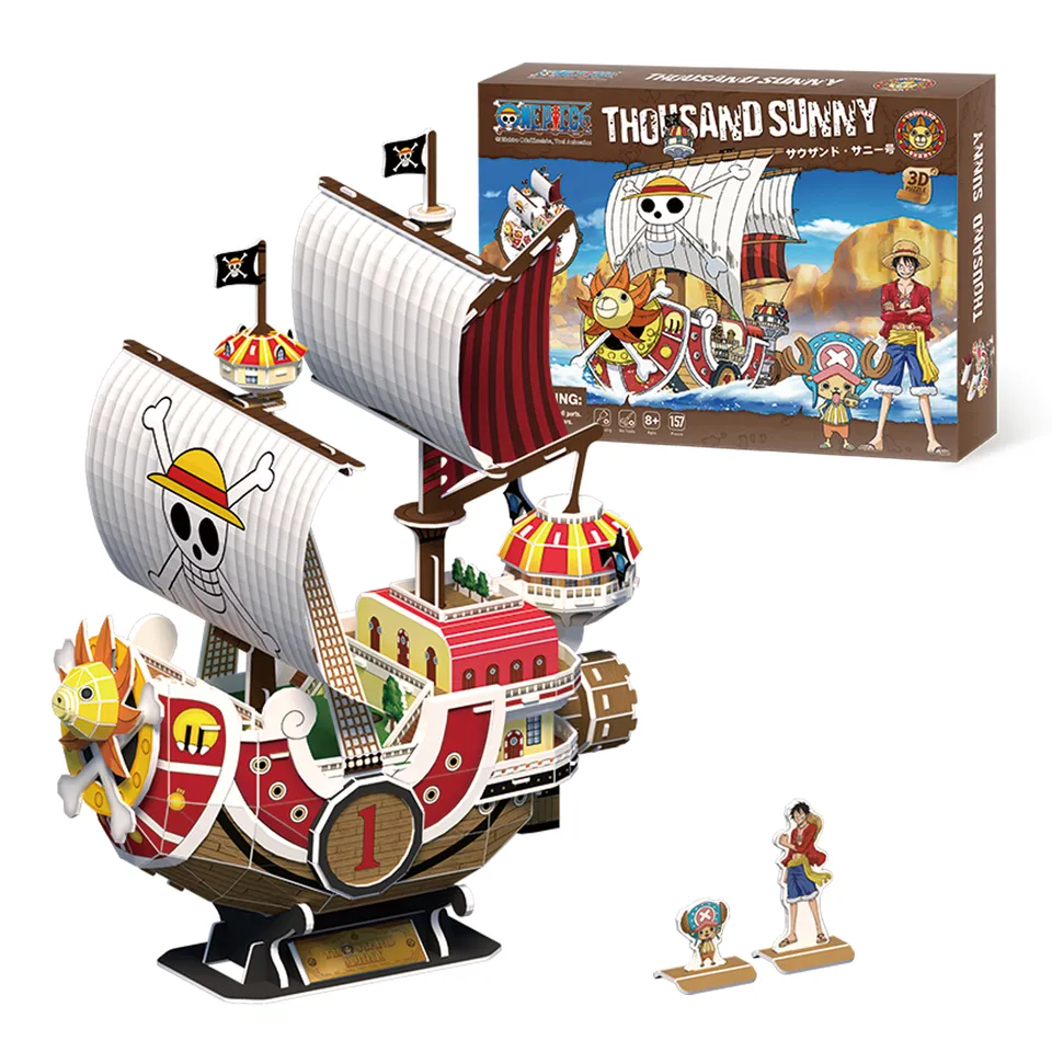 cubicfun-one-piece-thousand-sunny-ds1026h-puzzle-3d-bateau image 1