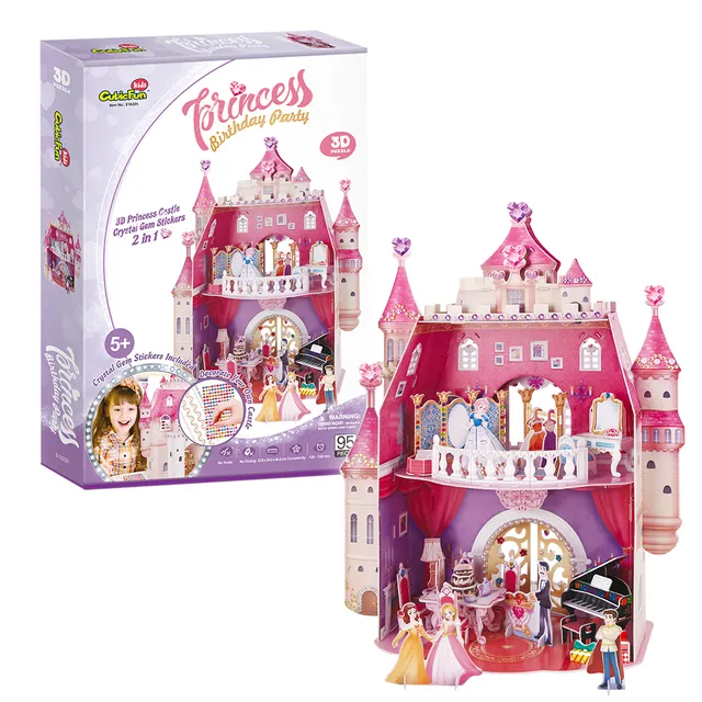 cubicfun-dollhouse-e1622h-maison-poup-e-princess-birthday image 1