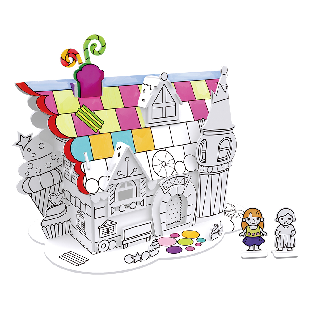 cubicfun-coloring-p688h-dessert-house-puzzle-3d-maison image 2