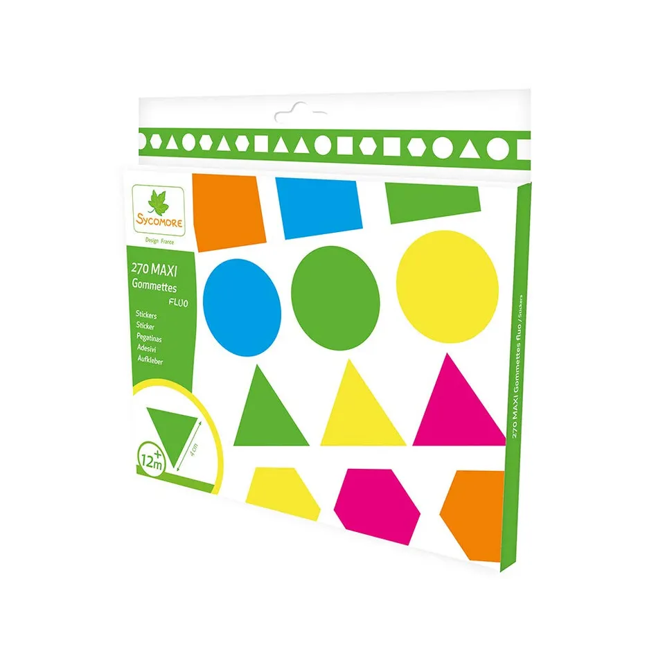 au-sycomore-artissimo-cre4038-kit-gommettes-fluo-270-pi-ces image 1