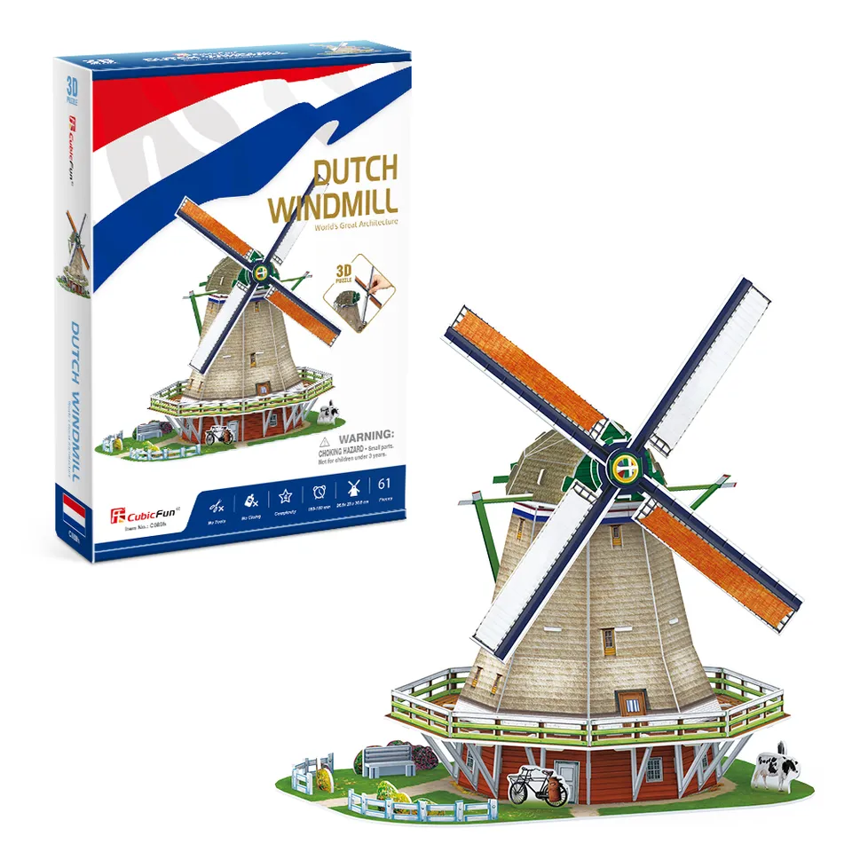 cubicfun-architecture-c089h-dutch-windmill-puzzle-3d-moulin image 1
