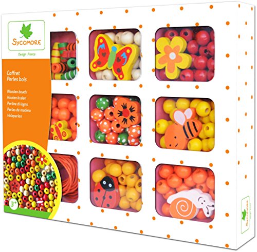 au-sycomore-les-perles-coffret-perles-bois-c-ur-multicolores-3-ans image 4