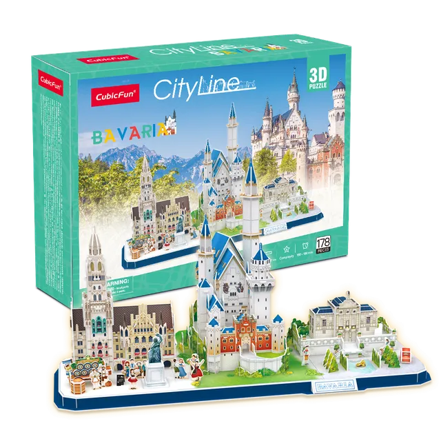 cubicfun-city-line-mc267h-bavaria-puzzle-3d-ville image 1