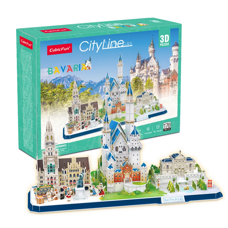 cubicfun-city-line-mc267h-bavaria-puzzle-3d-ville image 1