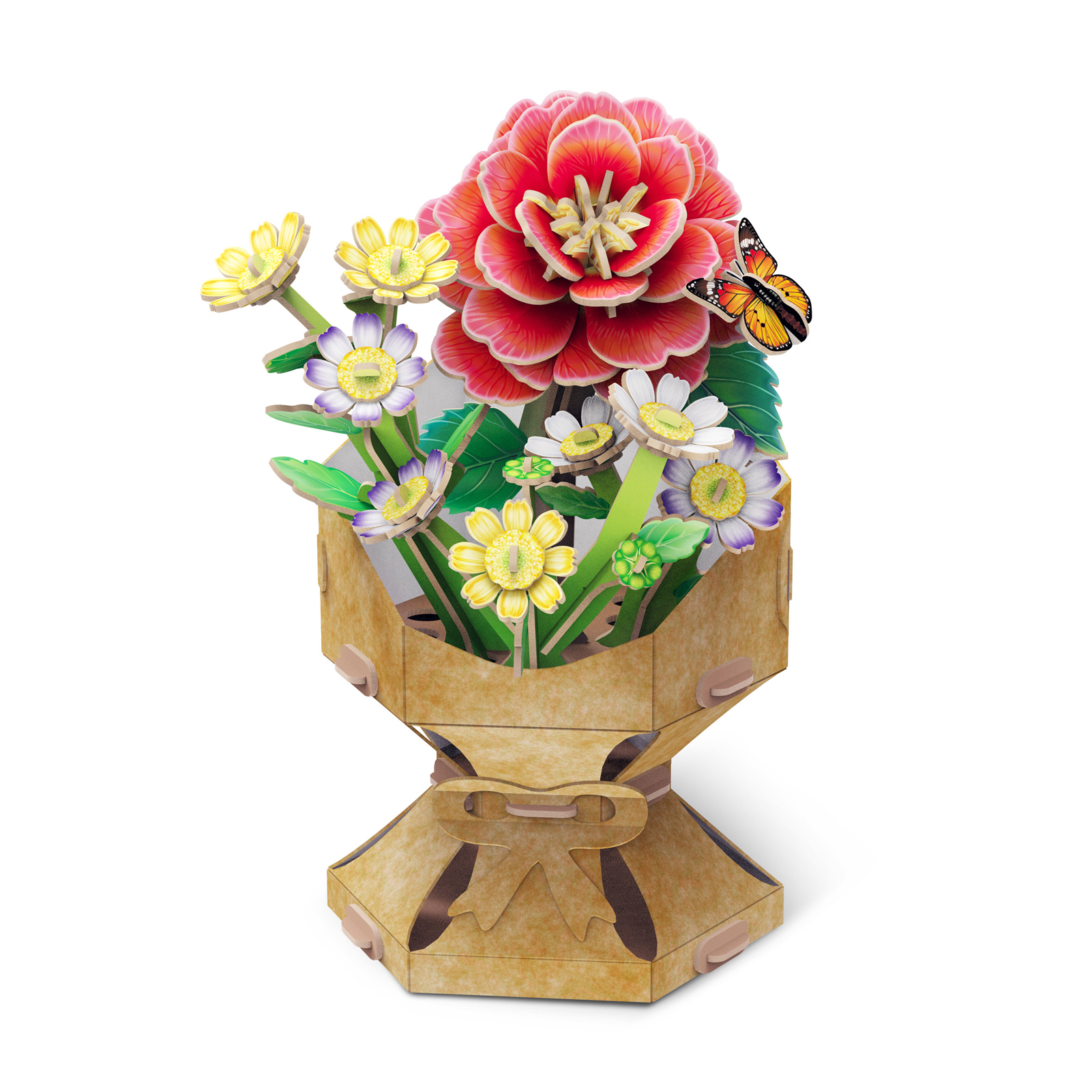 cubicfun-botanical-w3302h-camellia-puzzle-3d-fleur image 2