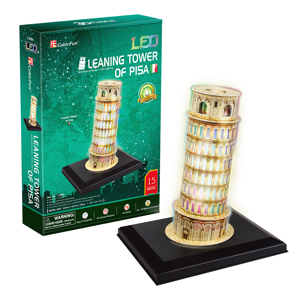 cubicfun-led-l502h-tour-de-pise-puzzle-3d-lumineux image 1