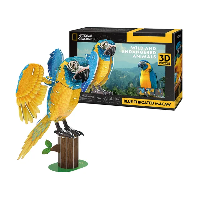 cubicfun-wild-ds1097h-ara-bleu-puzzle-3d-oiseau-exotique image 1