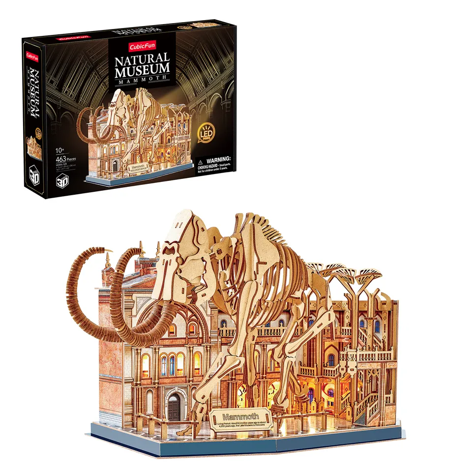 cubicfun-museum-l547h-mammouth-puzzle-3d-squelette image 1