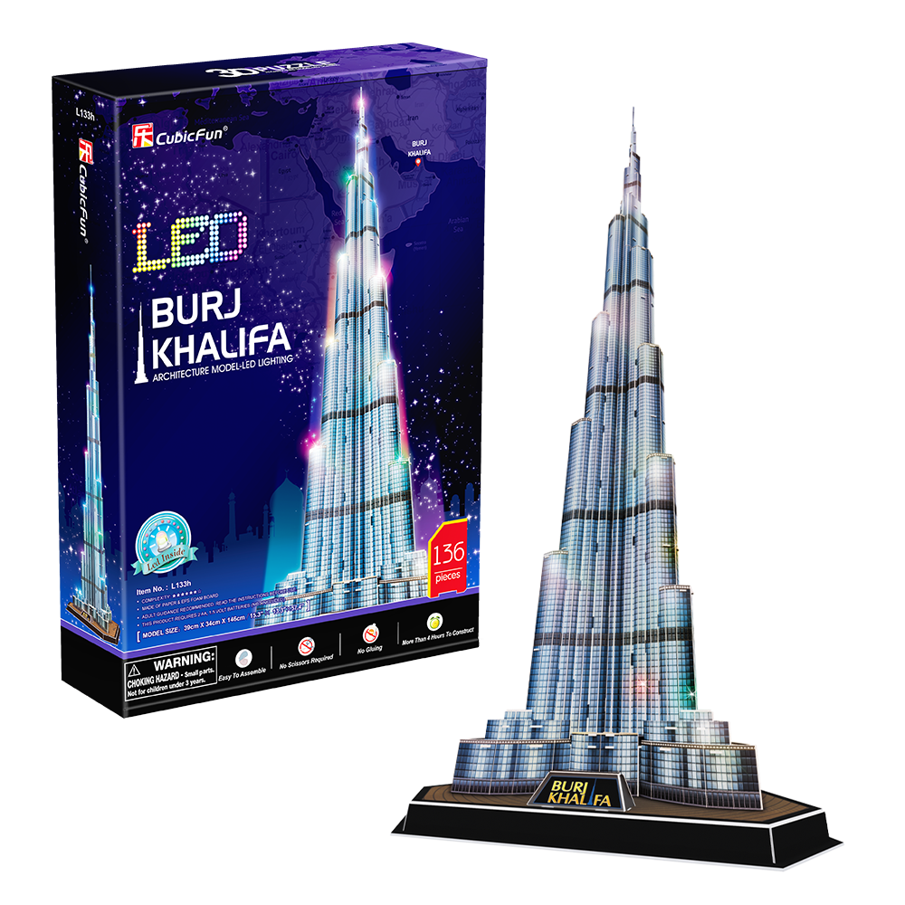 cubicfun-led-lighting-l133h-burj-khalifa-puzzle-3d-lumineux image 1